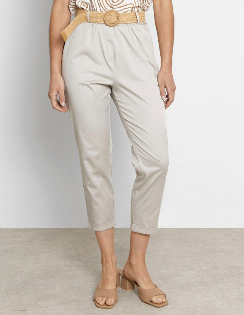 Pantalón capri relajado para mujer Pantalón capri relajado para mujer