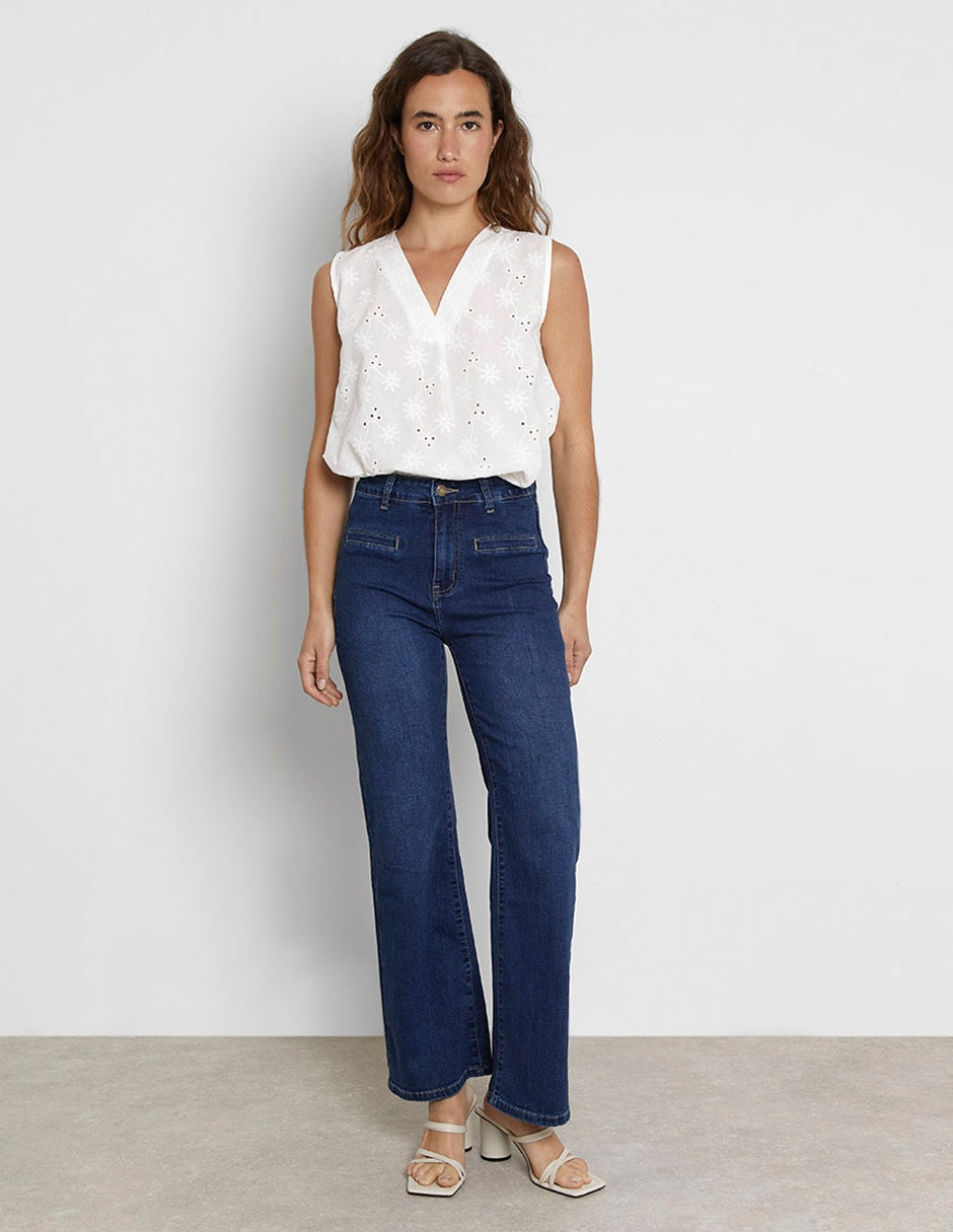 Jeans straight para mujer 4