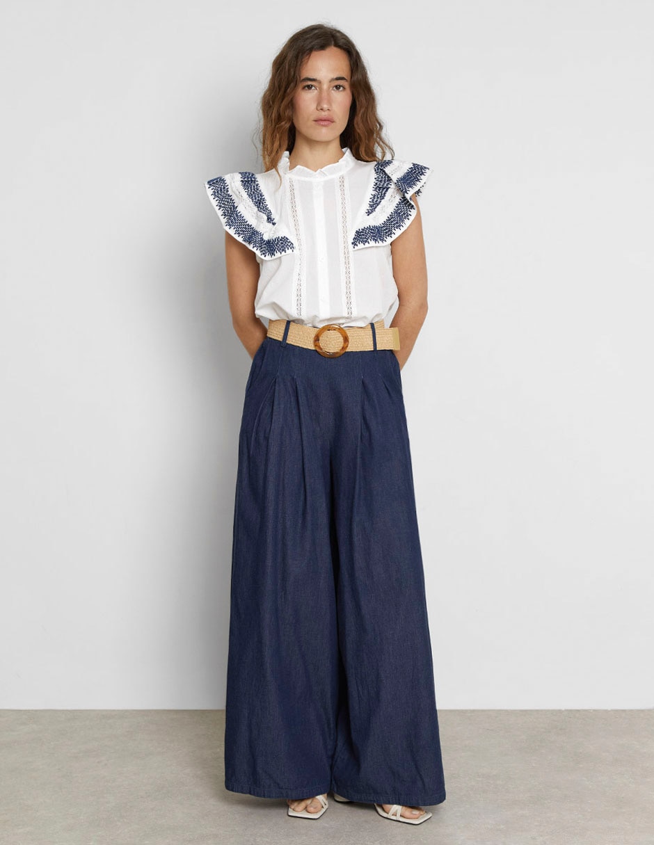 Pantalón wide leg para mujer 4
