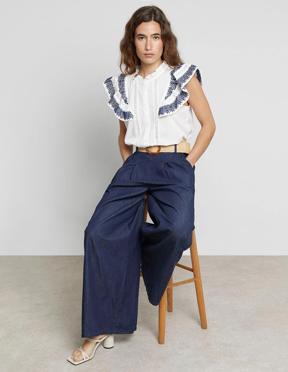 Pantalón wide leg para mujer 6