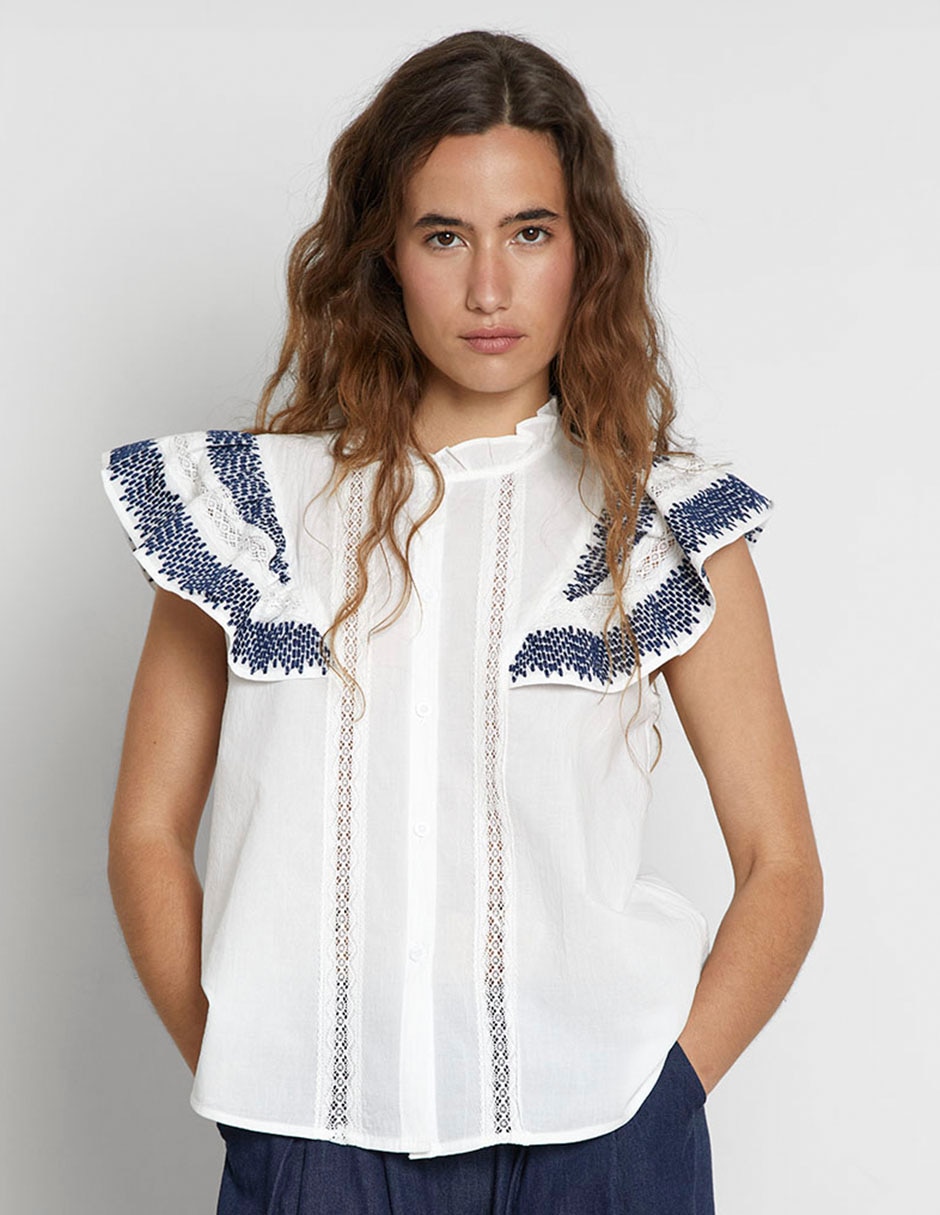 Blusa manga corta para mujer 1