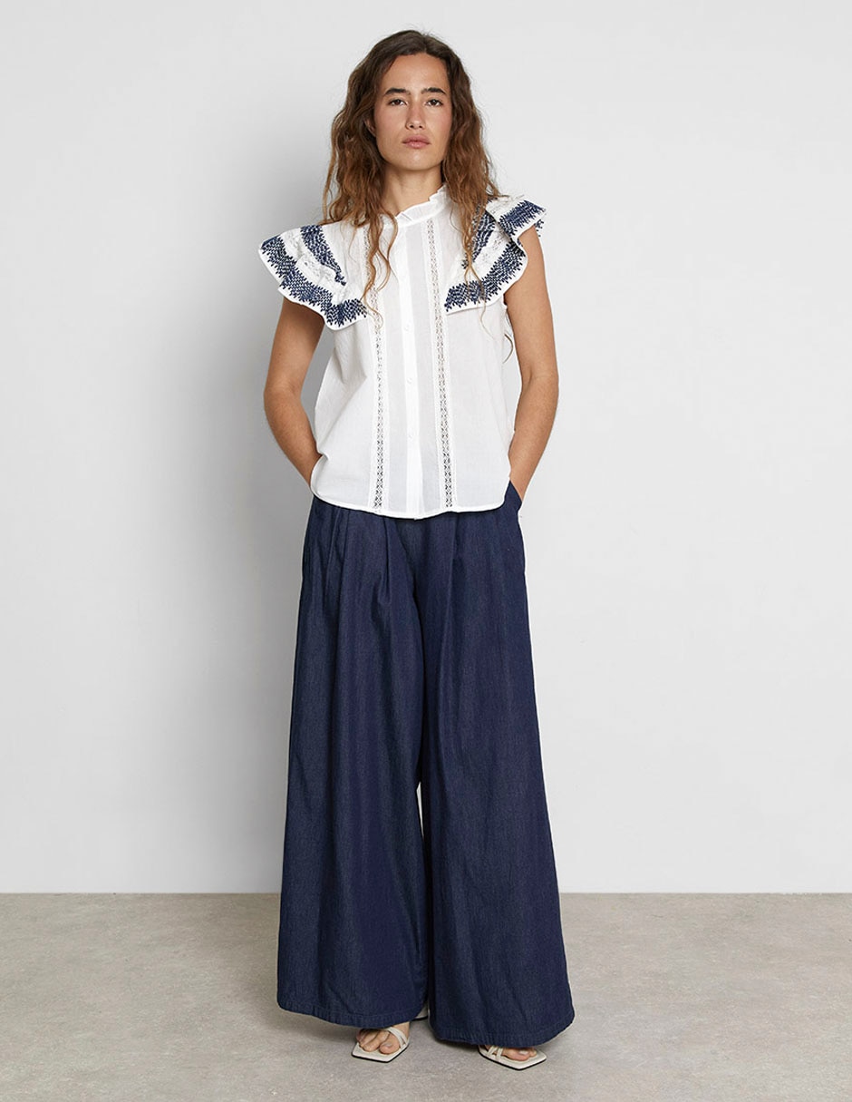 Blusa manga corta para mujer 8