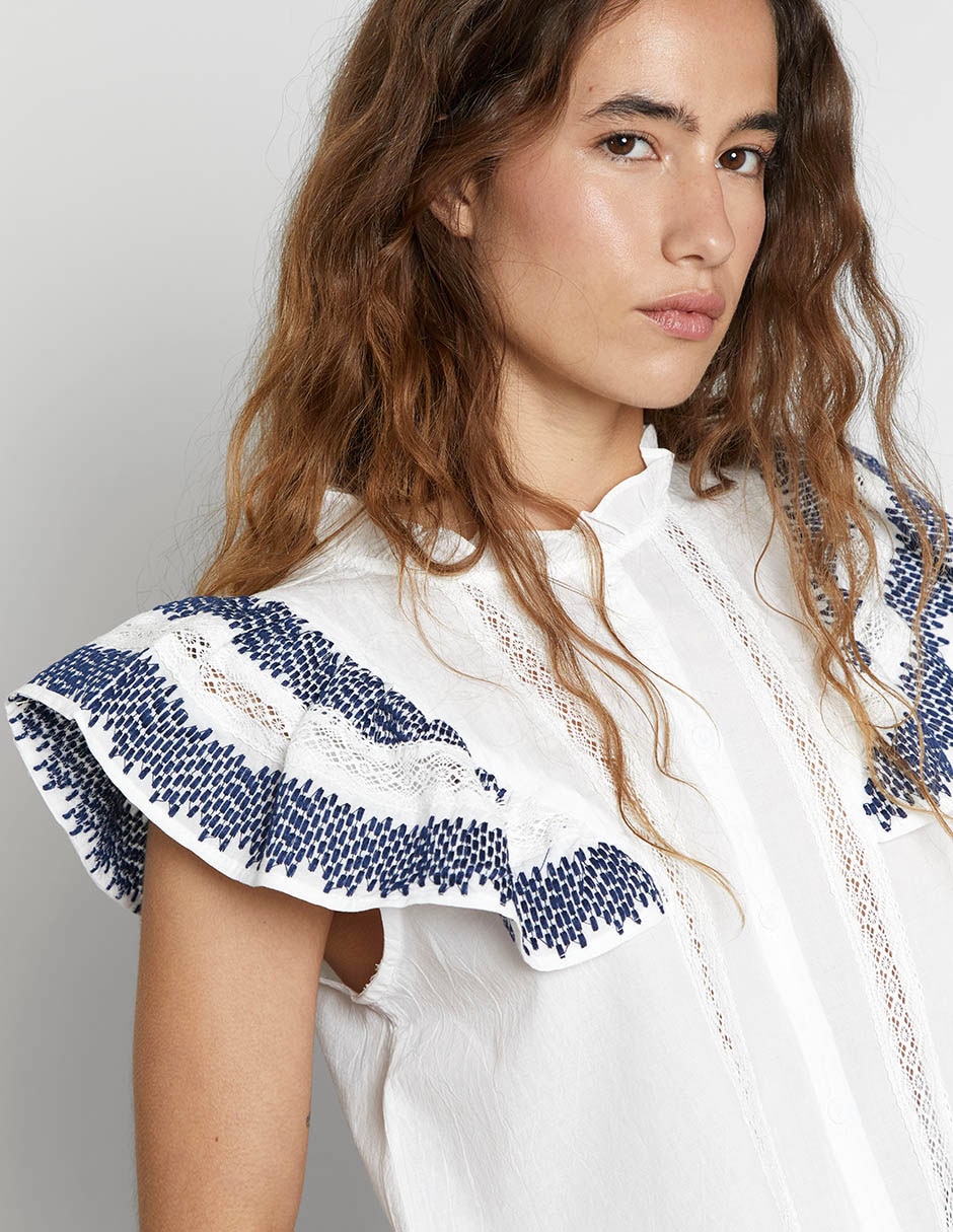 Blusa manga corta para mujer 10