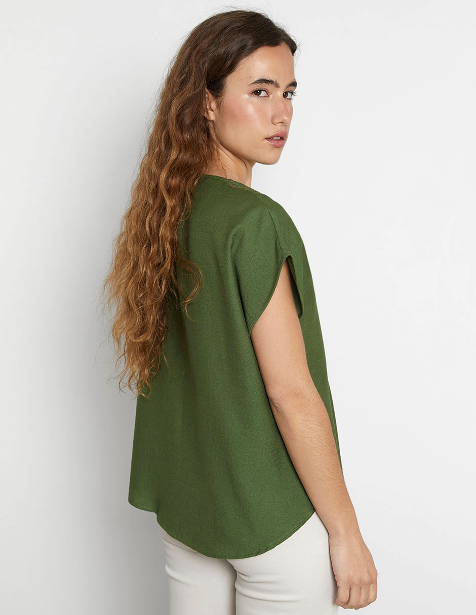 Blusa manga corta para mujer 6