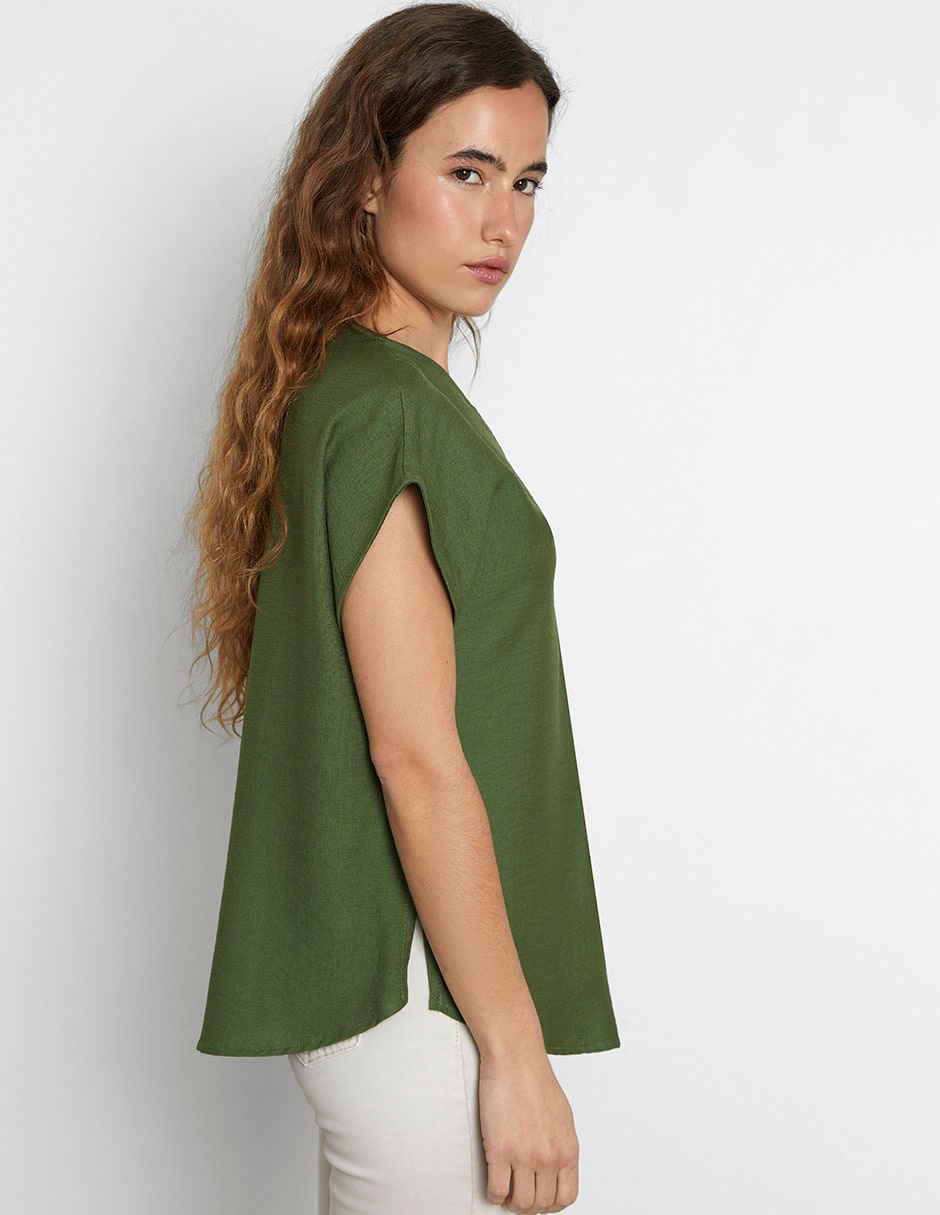 Blusa manga corta para mujer 8