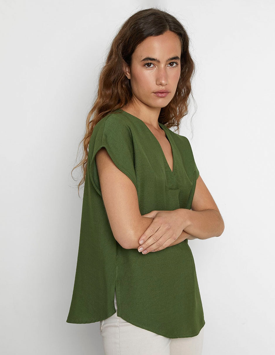 Blusa manga corta para mujer 9