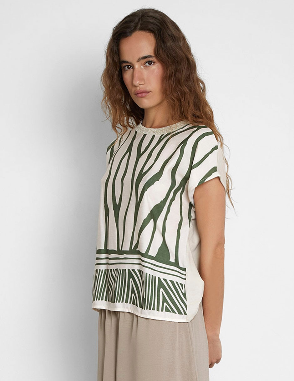 Blusa manga corta para mujer 8