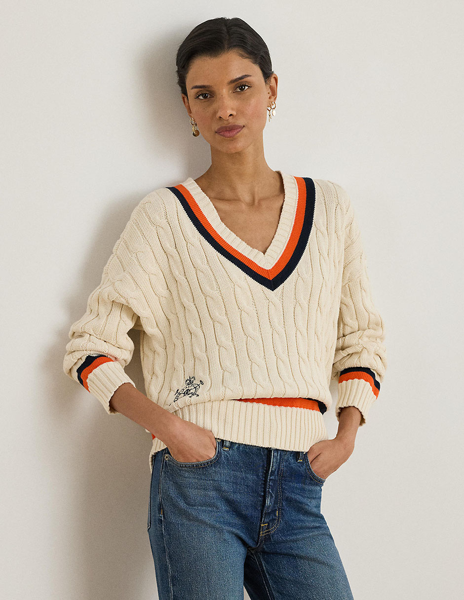 Suéter cuello v para mujer 1