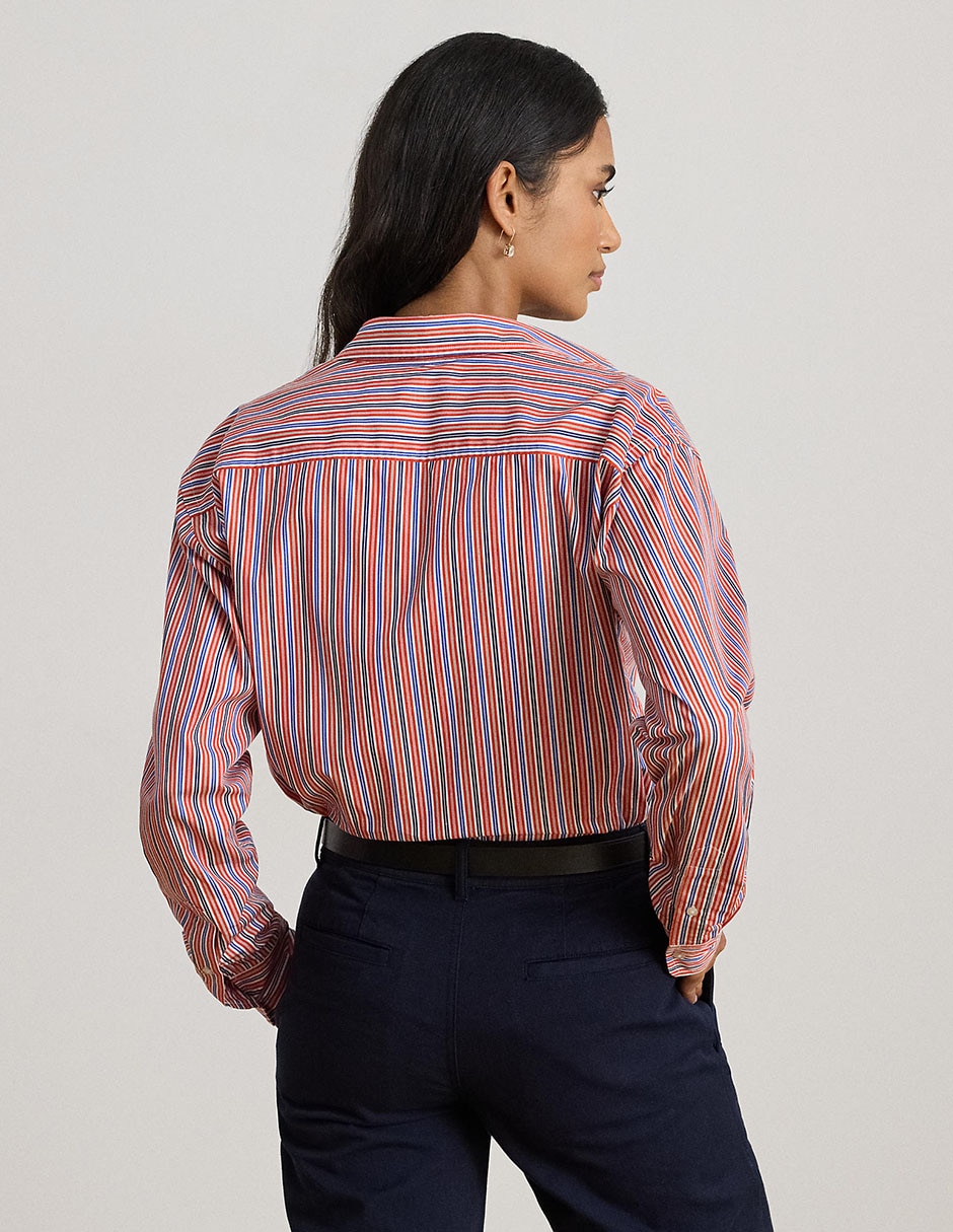 Blusa camisera Lauren Ralph Lauren manga larga para mujer