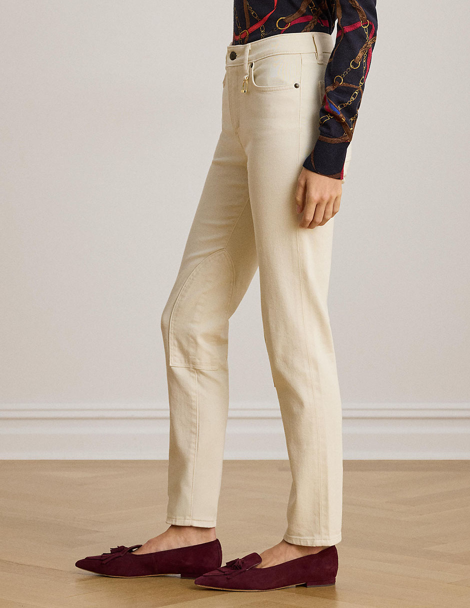 Jeans skinny corte cintura para mujer