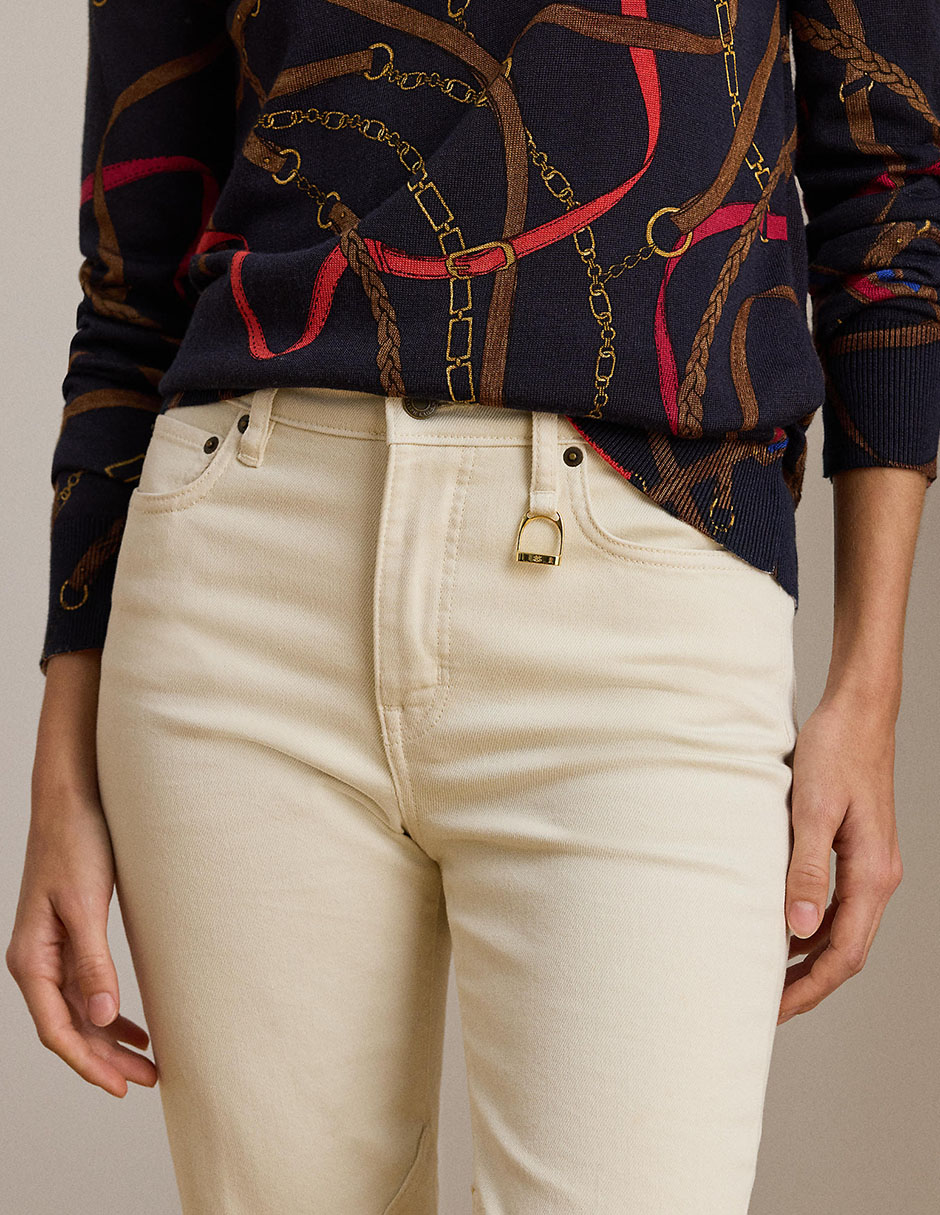 Jeans skinny corte cintura para mujer