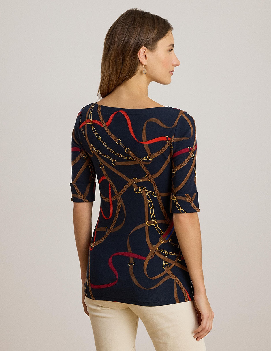 Blusa Lauren Ralph Lauren manga al codo para mujer