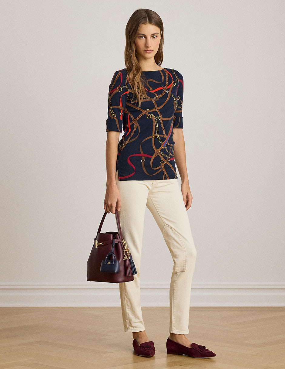 Blusa Lauren Ralph Lauren manga al codo para mujer