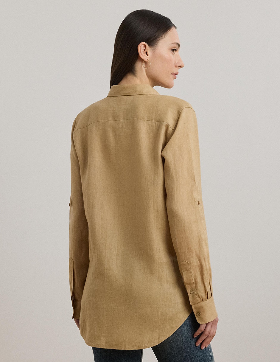 Blusa camisera manga larga para mujer 2