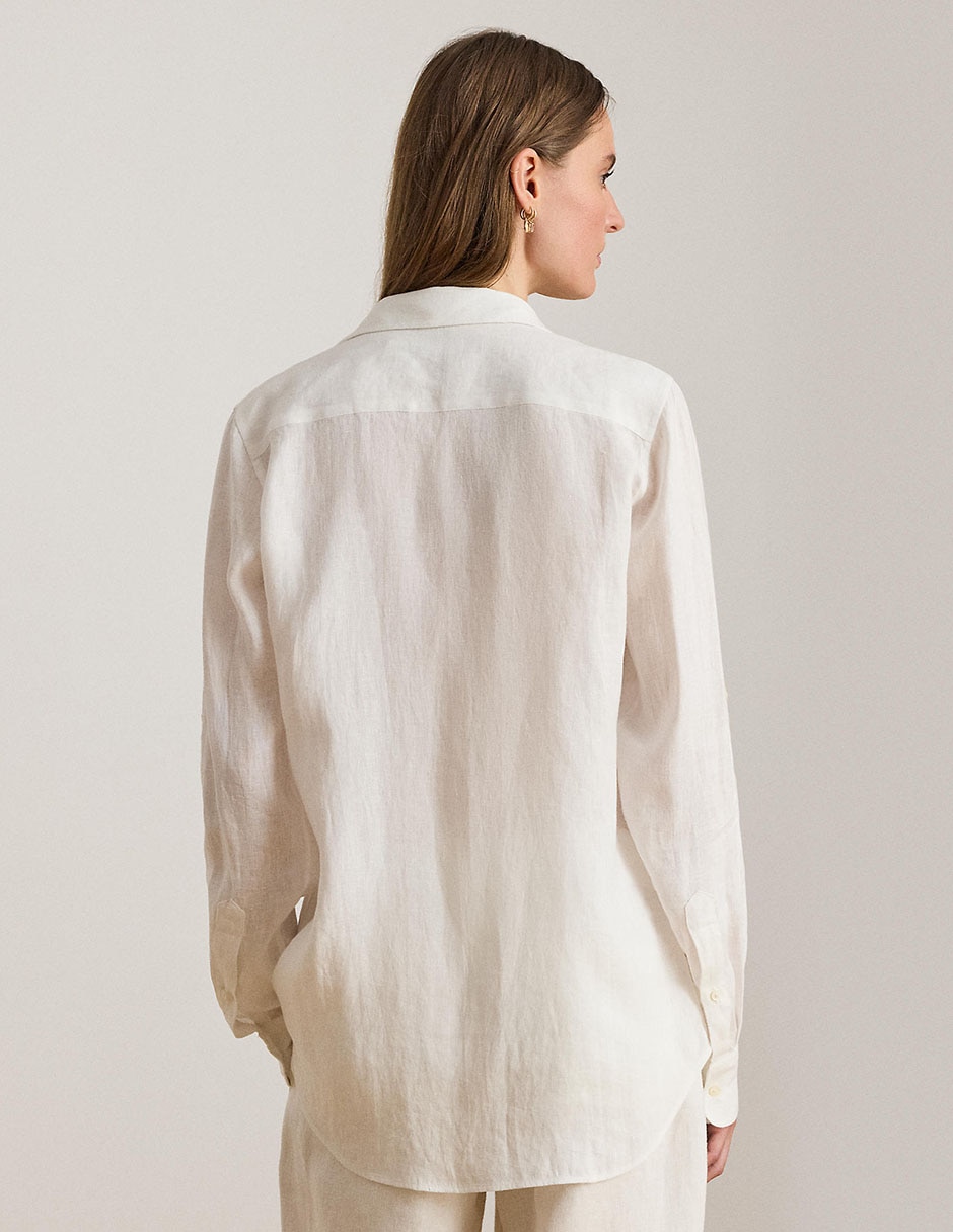 Blusa camisera manga larga para mujer 4