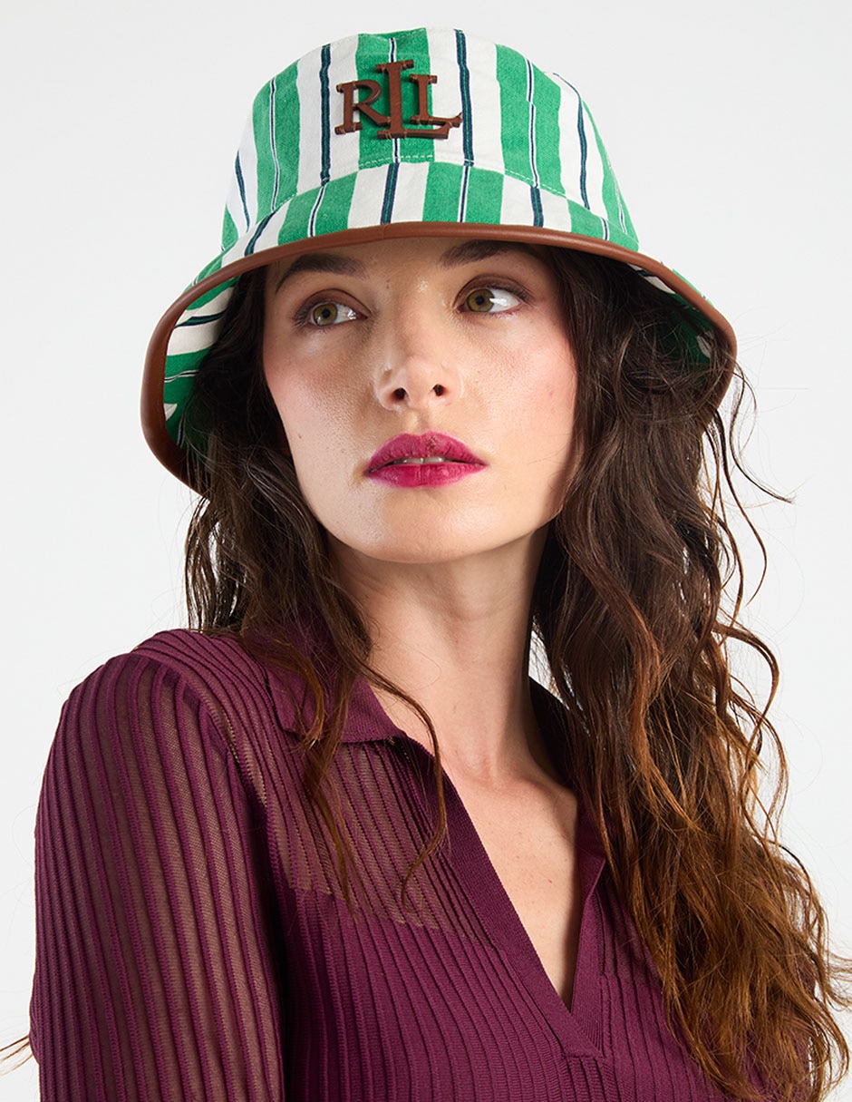Sombrero bucket estampado a rayas 8
