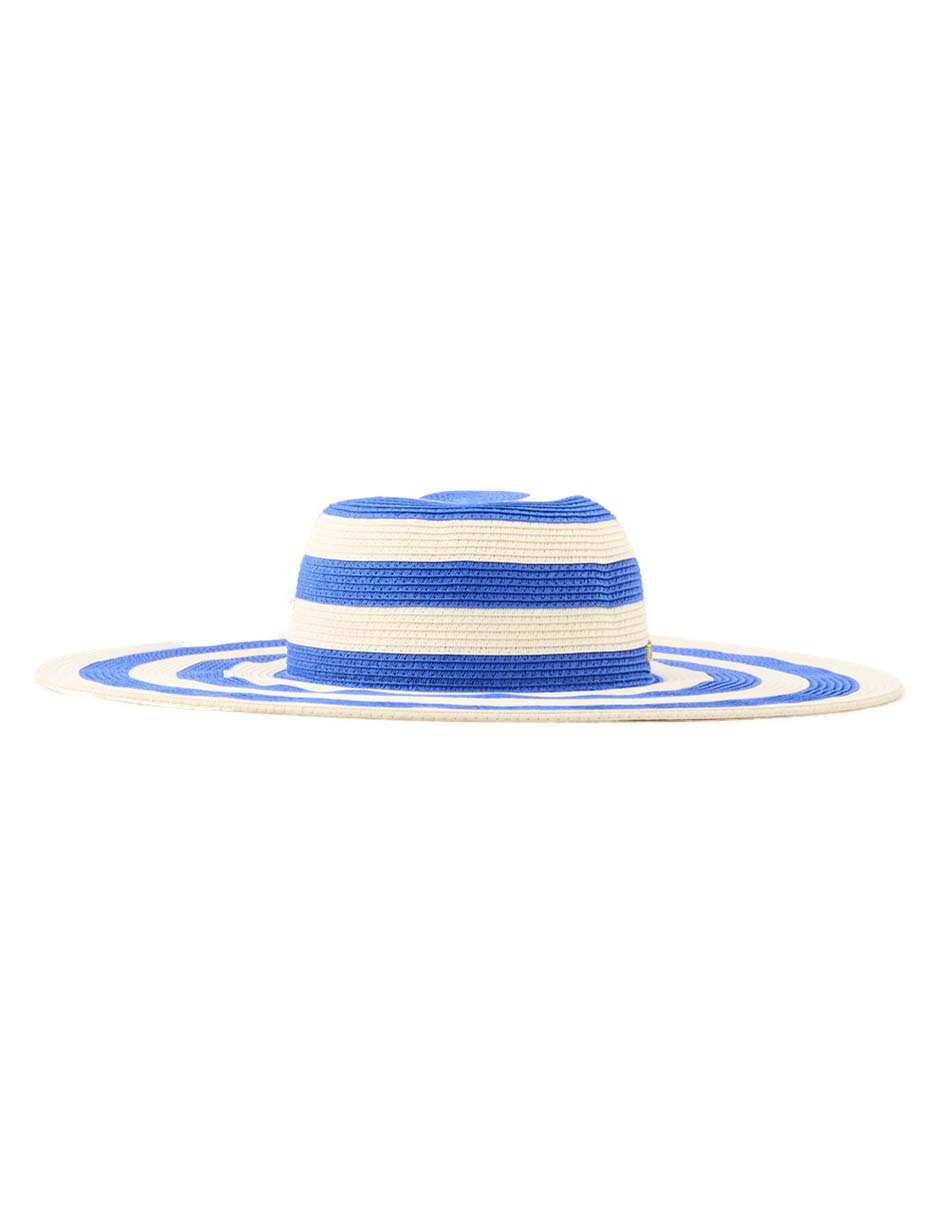 Sombrero ala ancha estampado a rayas