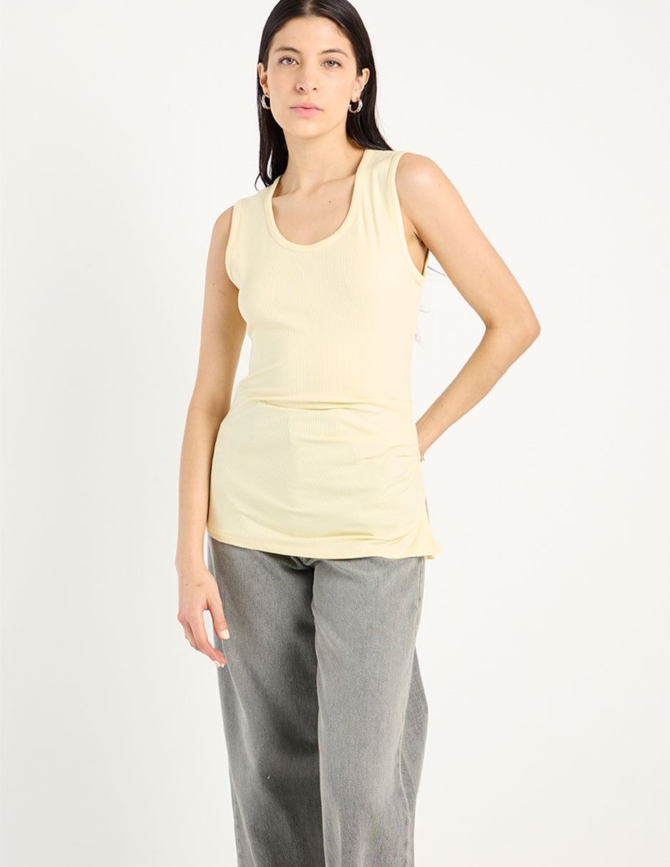 Top Calvin Klein cuello redondo tirante ancho