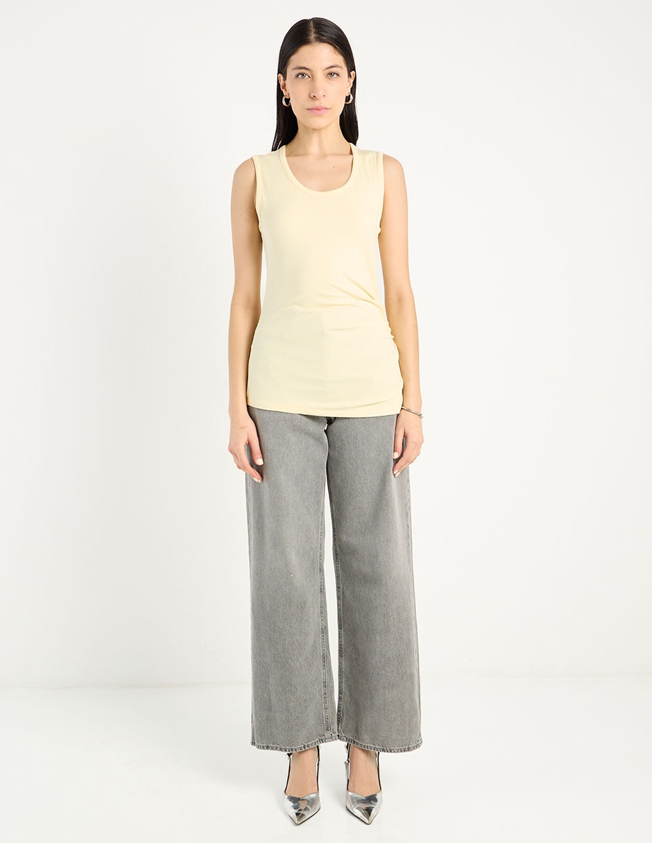 Top Calvin Klein cuello redondo tirante ancho