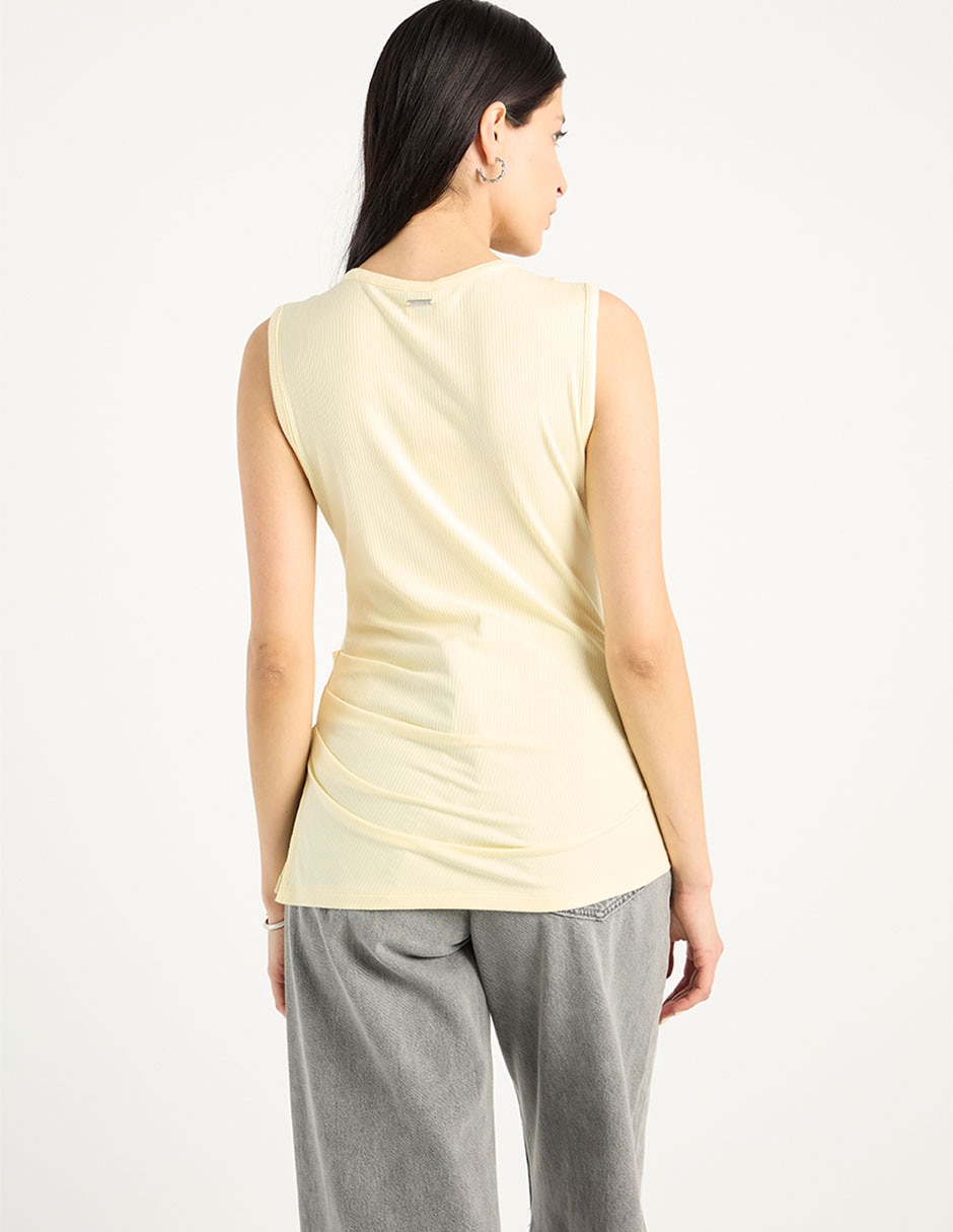 Top Calvin Klein cuello redondo tirante ancho