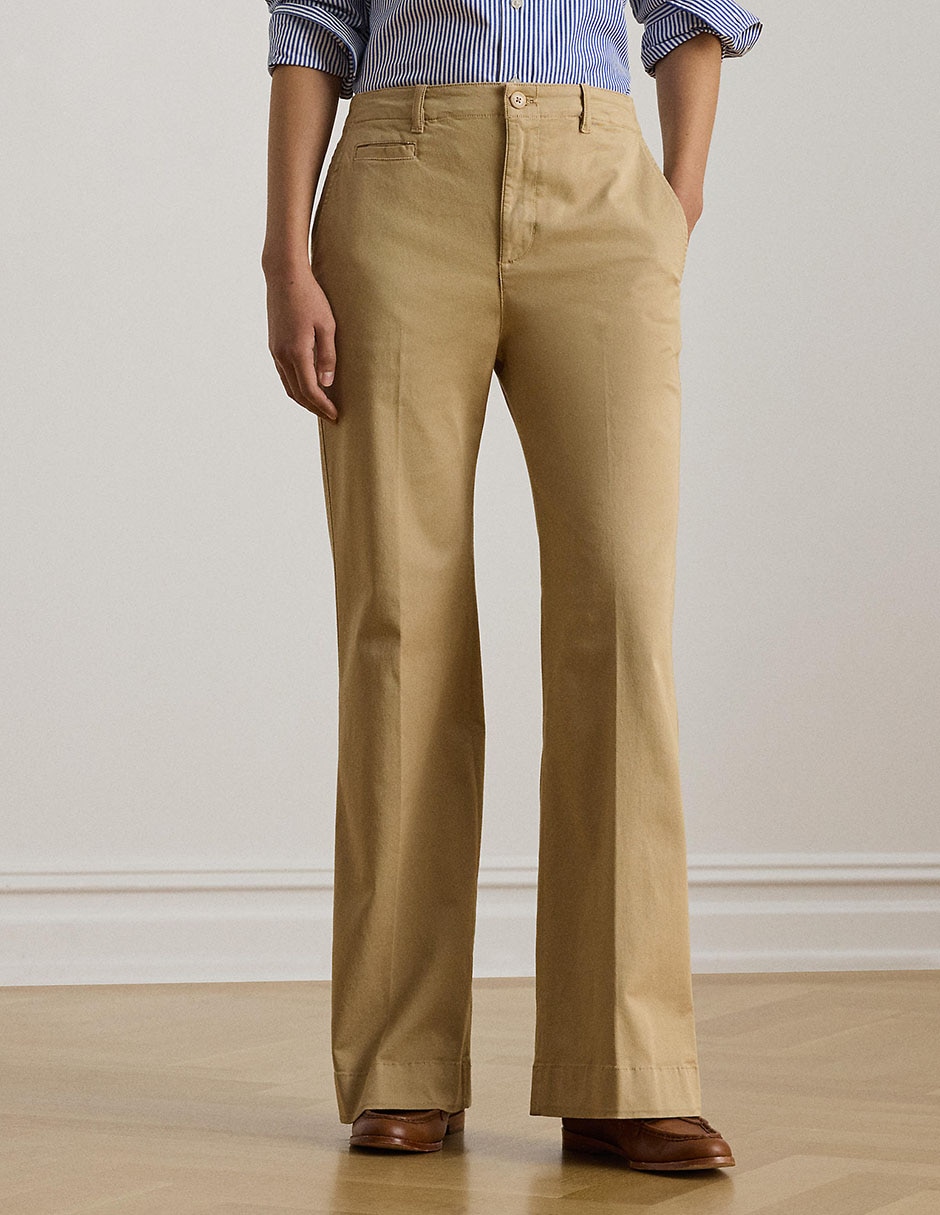 Pantalón chino acampanado para mujer 1