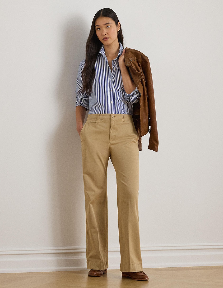 Pantalón chino acampanado para mujer 6