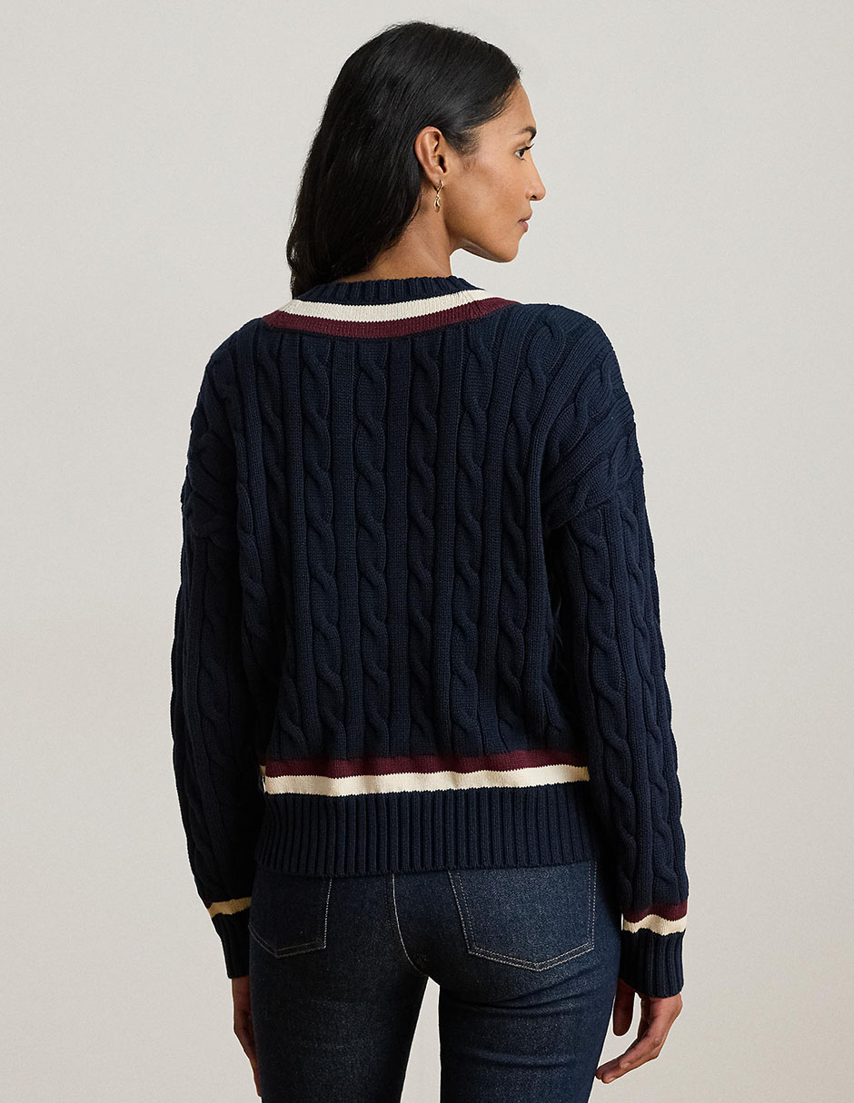 Suéter Lauren Petite cuello v para mujer