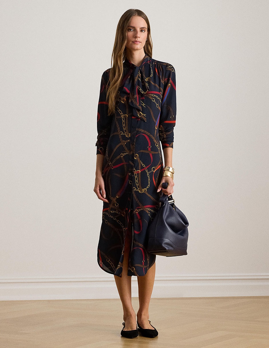 Vestido midi de vestir Lauren Ralph Lauren para mujer
