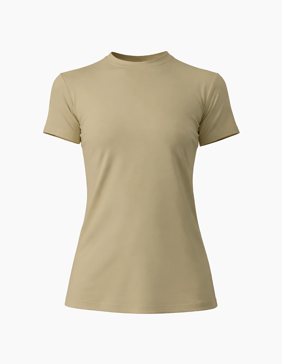 Playera manga corta cuello redondo para mujer 6