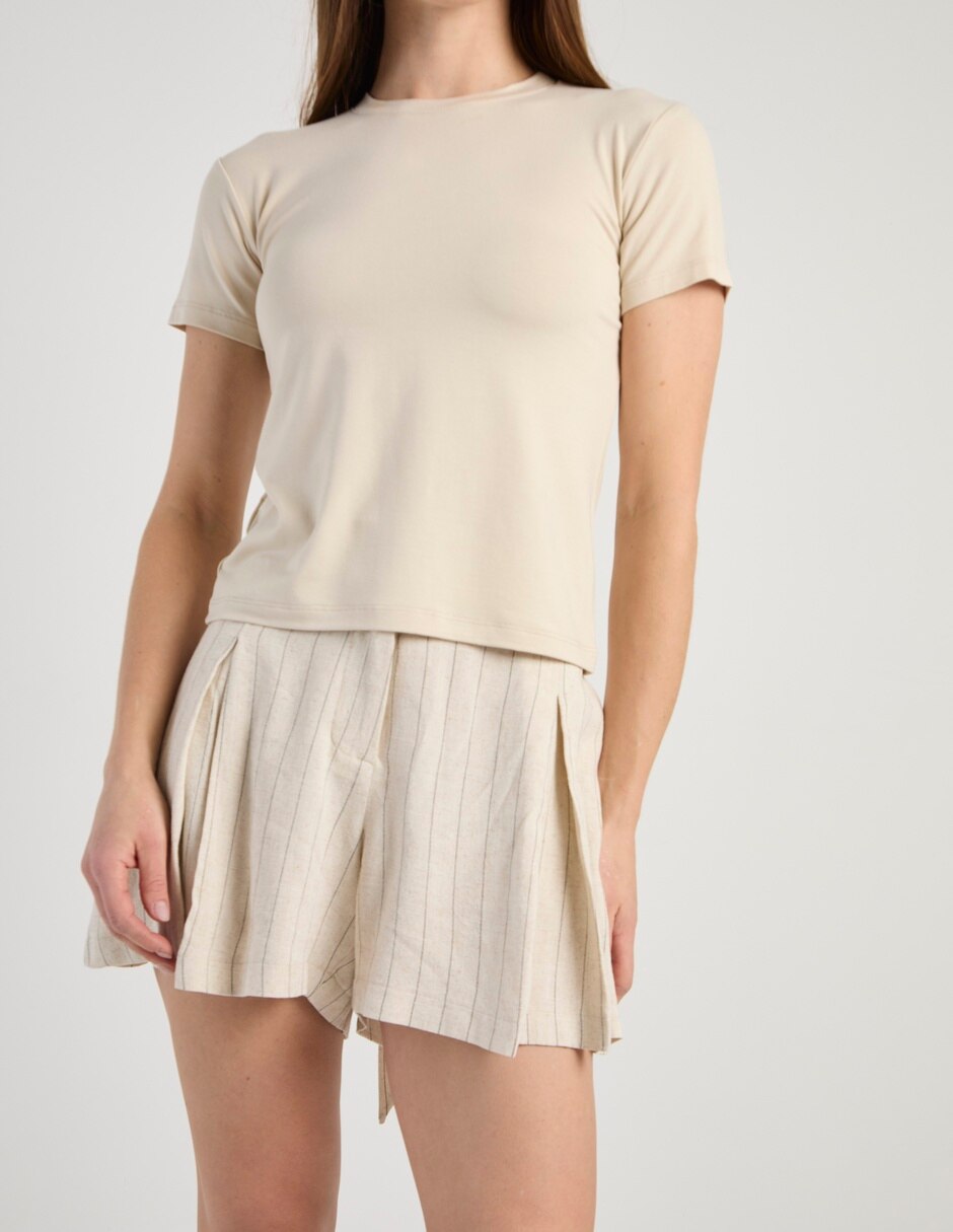 Playera manga corta cuello redondo mujer 7
