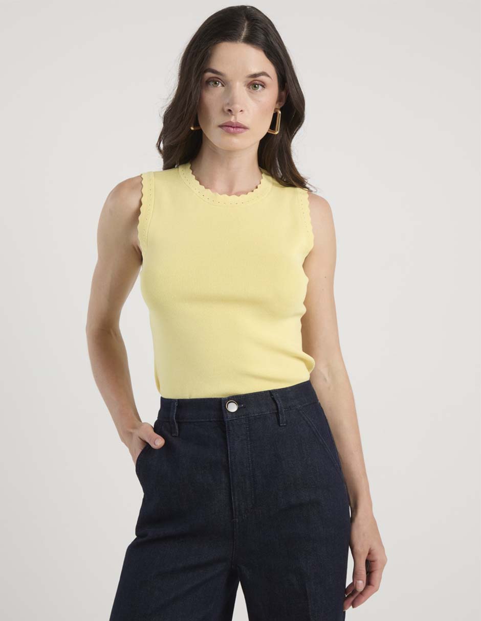 Suéter cuello redondo para mujer