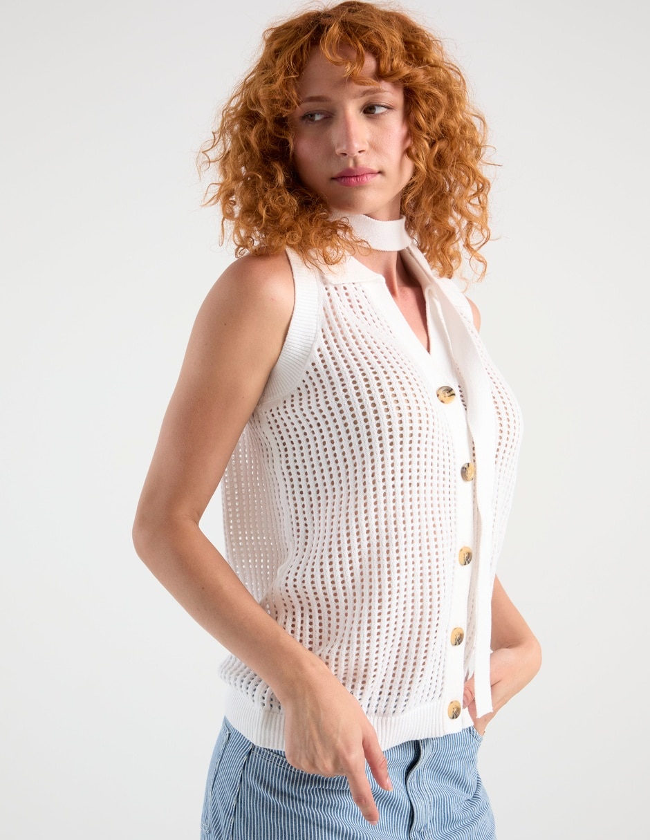 Suéter cuello polo para mujer Suéter cuello polo para mujer