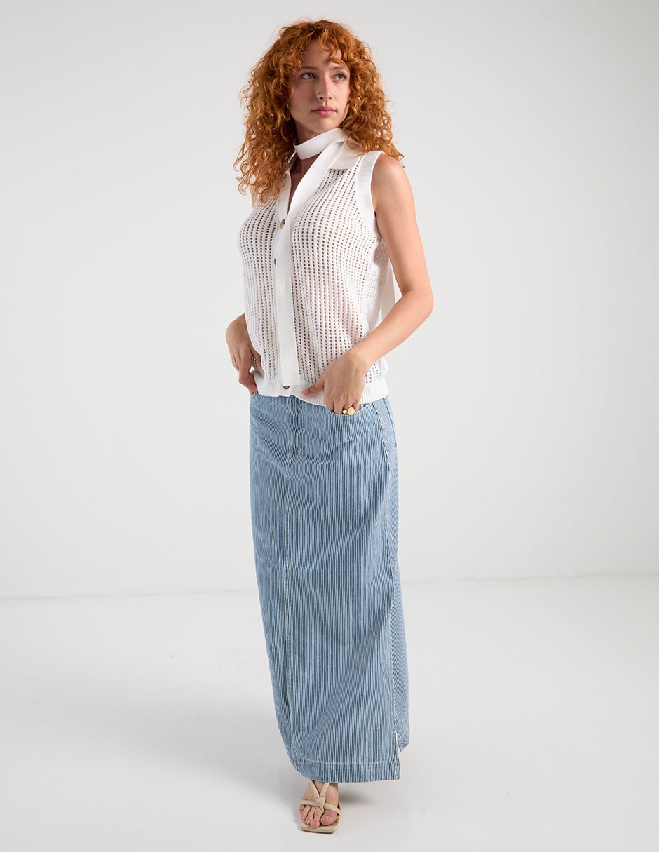 Suéter cuello polo para mujer 3