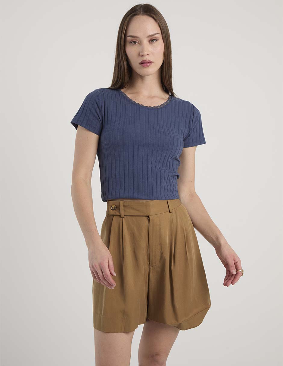 Blusa manga corta para mujer