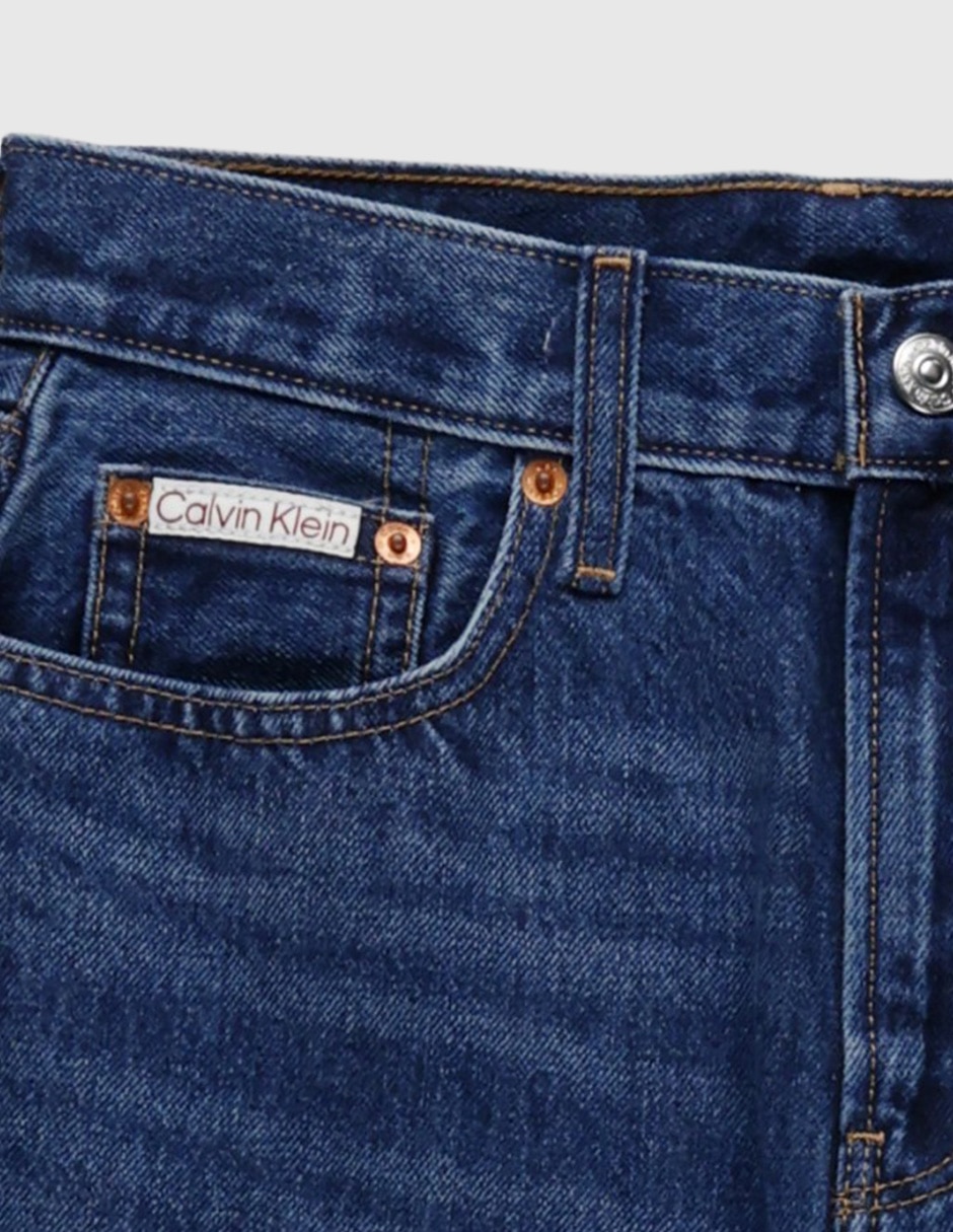 Jeans wide leg cintura media Calvin Klein para mujer 5