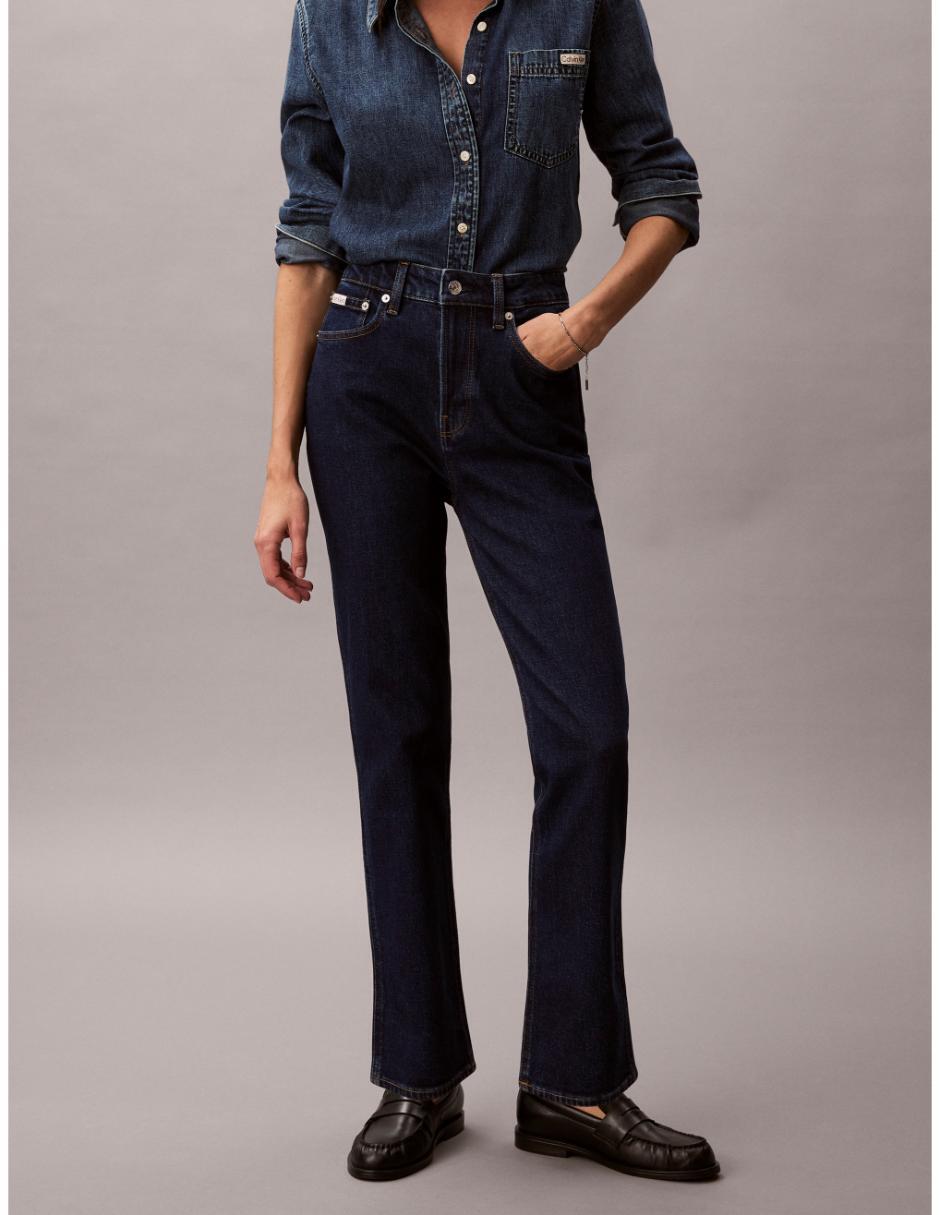 Jeans slim media cintura Calvin Klein 47F749G-GWI para mujer 4