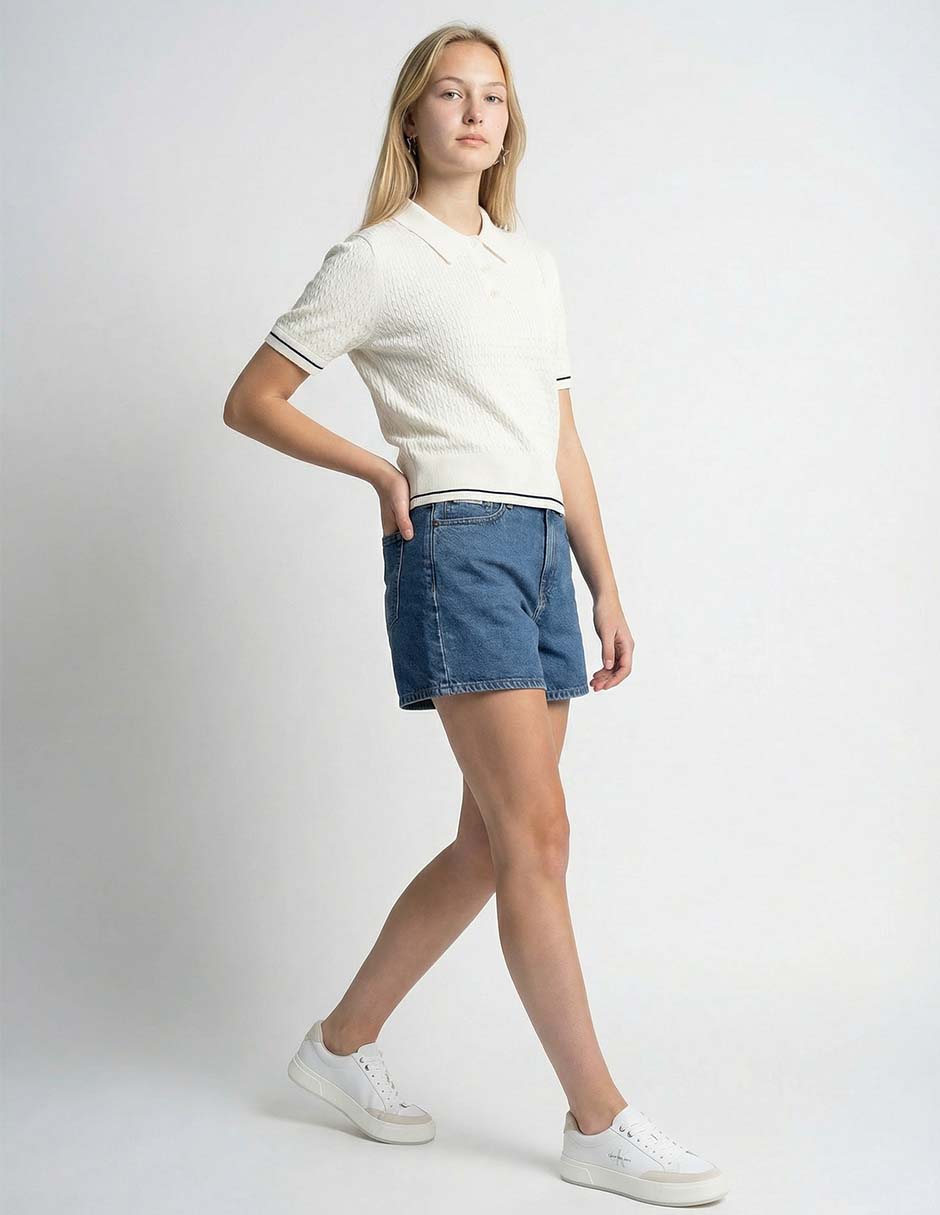 Suéter Calvin Klein cuello polo para mujer