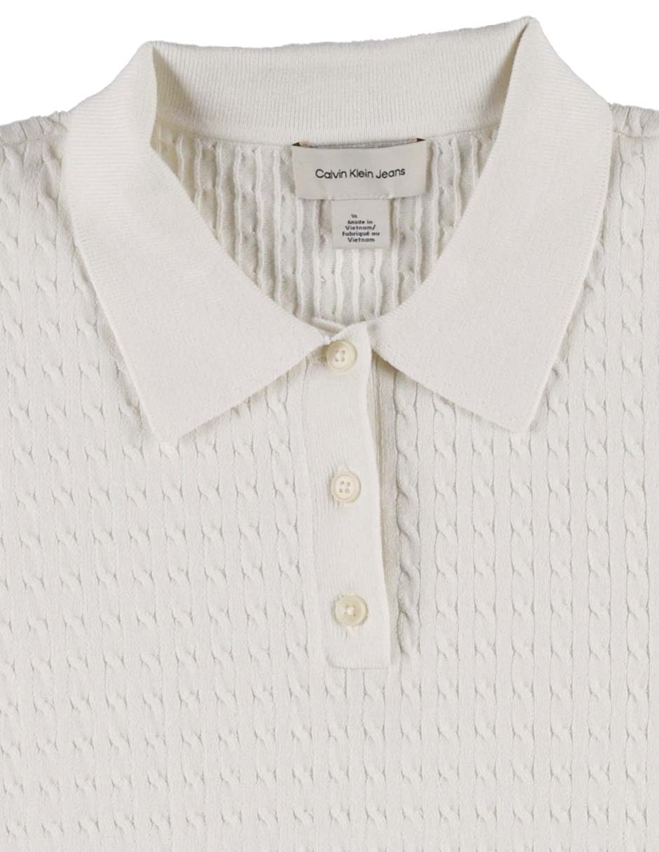 Suéter Calvin Klein cuello polo para mujer
