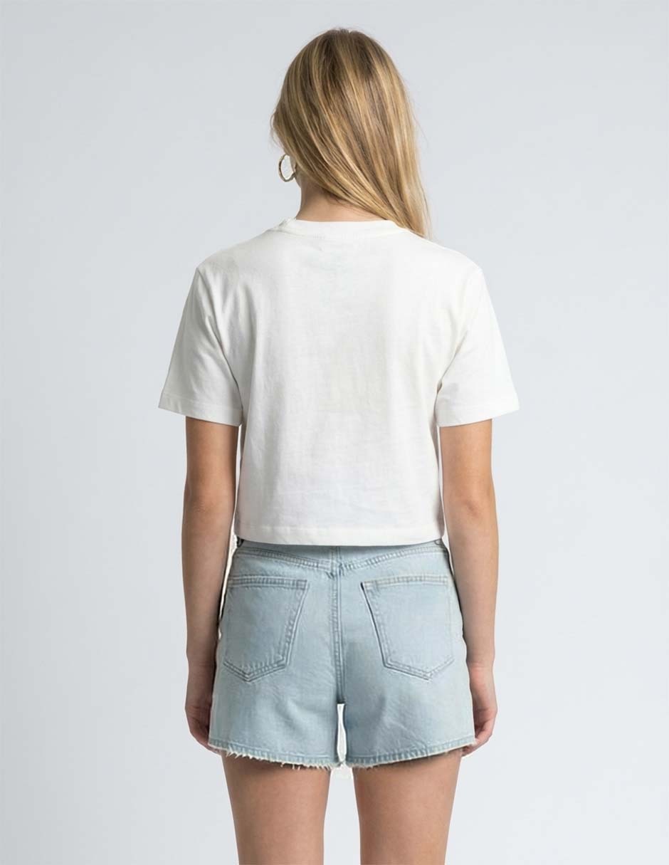 Playera manga corta Ck cuello redondo para mujer