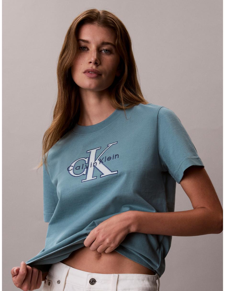 Playera manga corta cuello redondo para mujer 2
