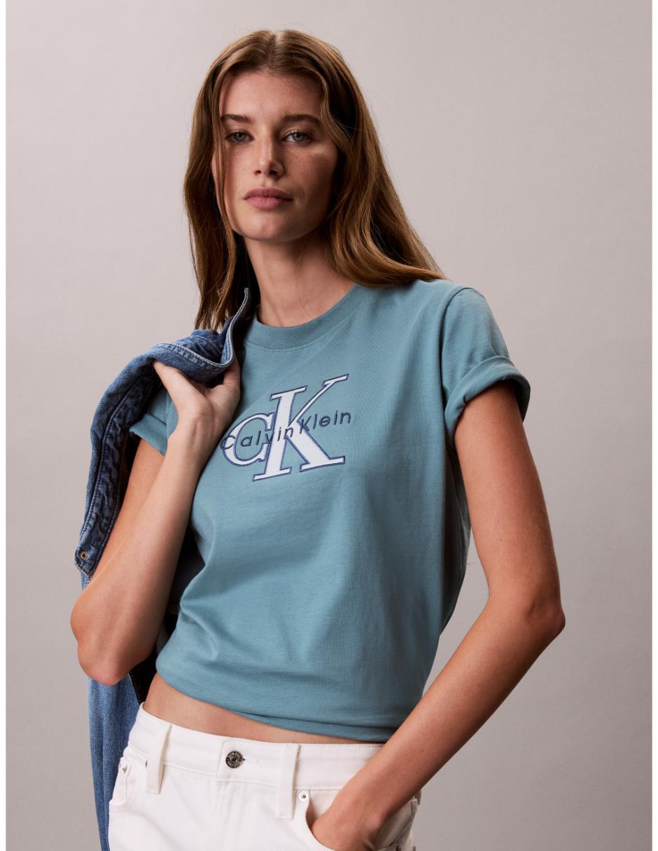 Playera manga corta cuello redondo para mujer 5