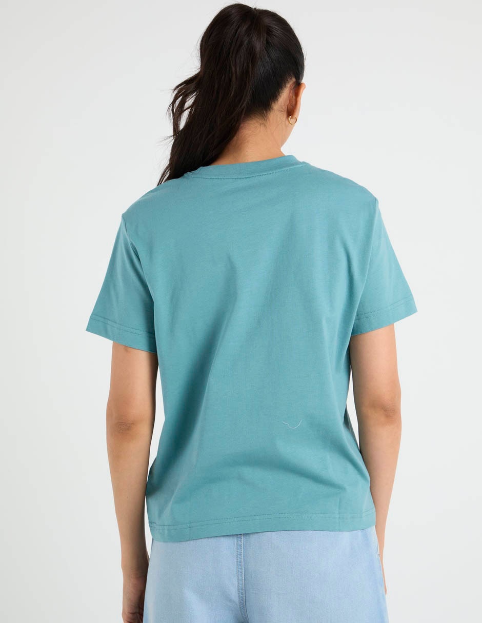Playera manga corta cuello redondo para mujer 6