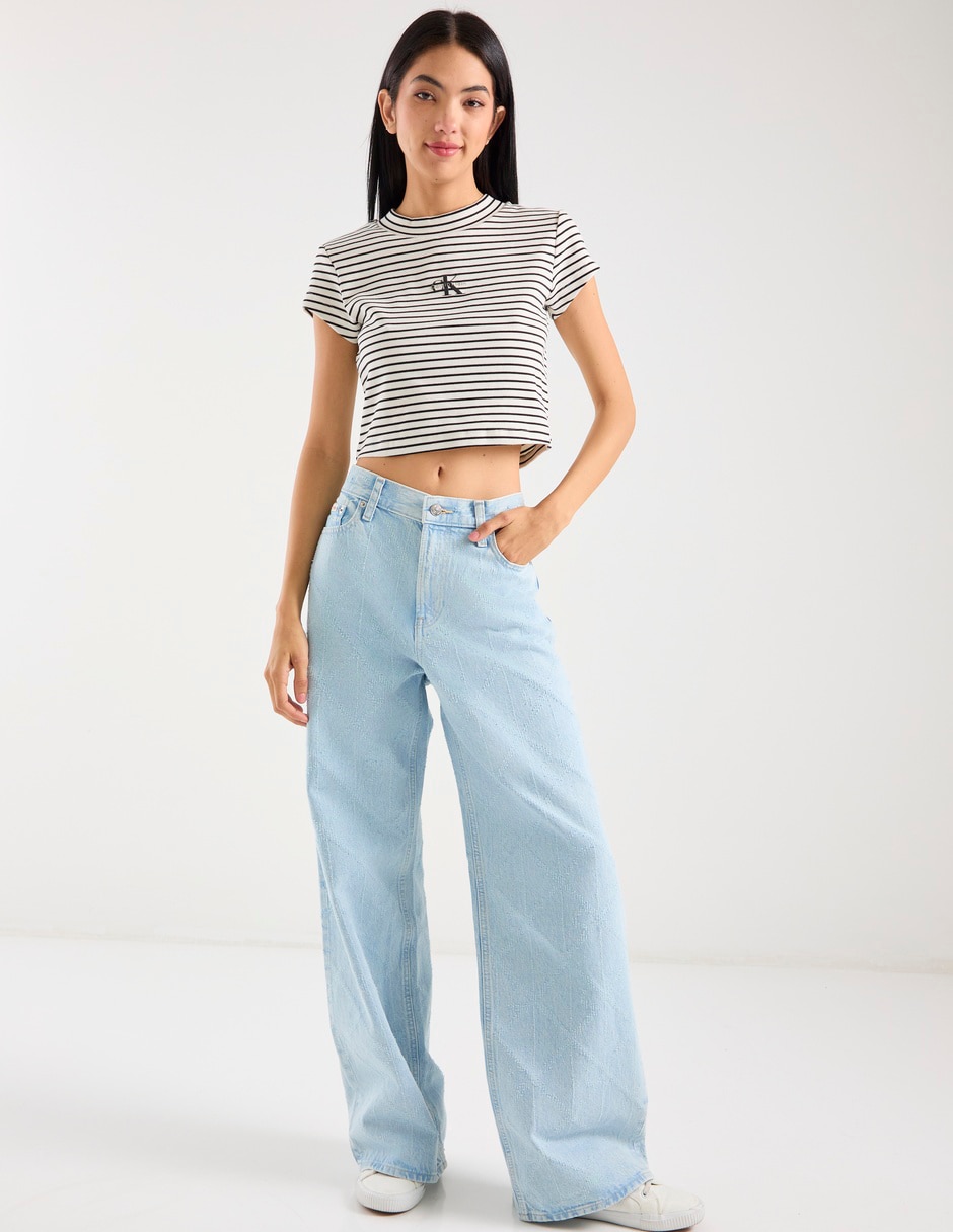 Playera manga corta cuello redondo para mujer 4