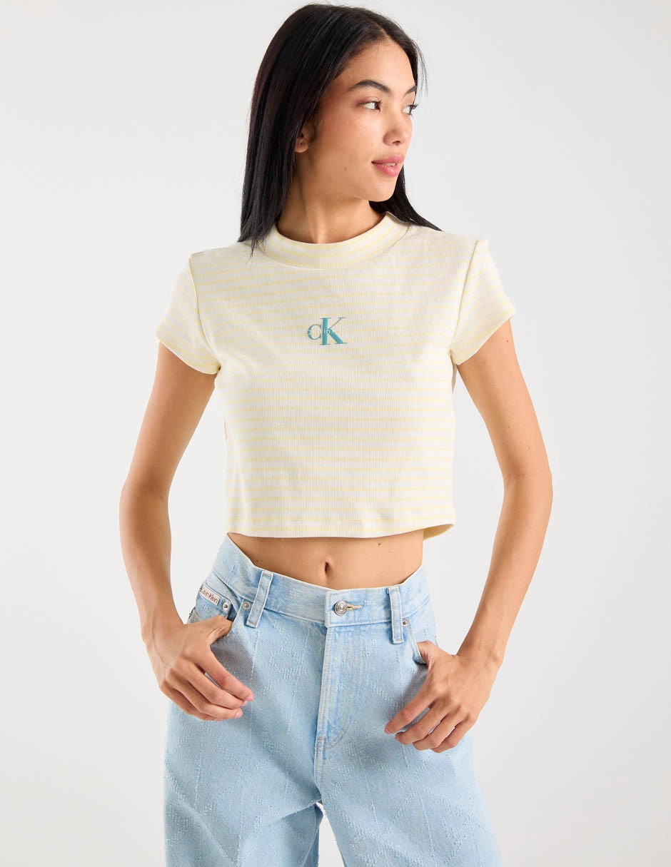 Playera manga corta cuello redondo mujer 5