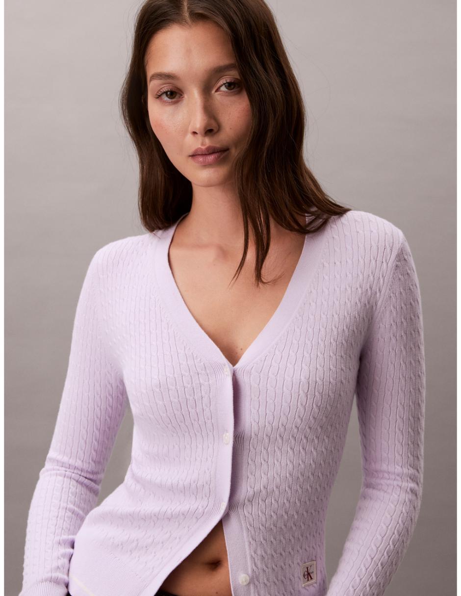 Suéter cuello V para mujer 8