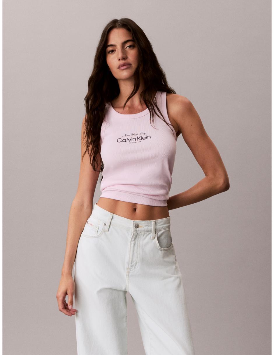 Top cuello redondo tirante ancho Top cuello redondo tirante ancho