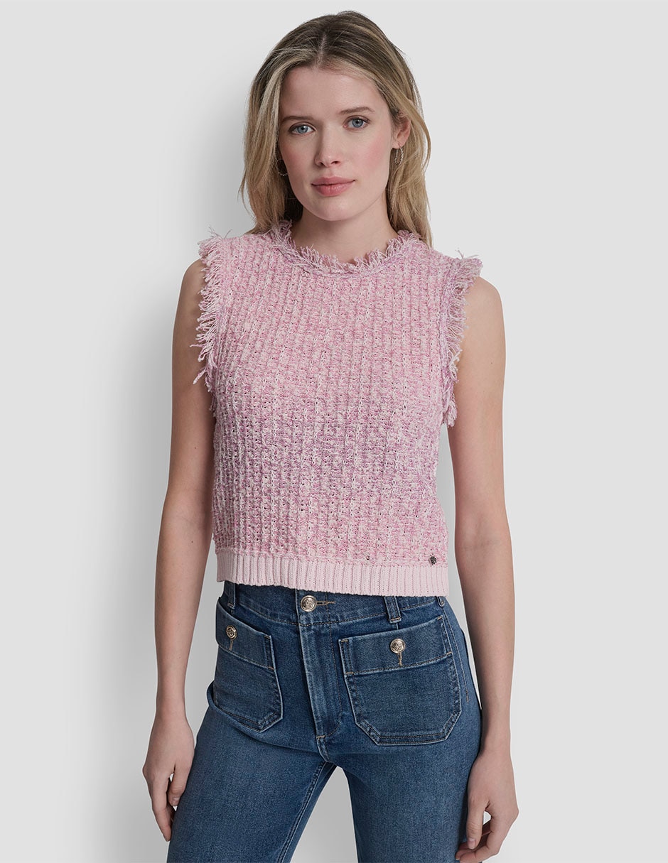 Top DKNY Jeans cuello redondo tirante ancho