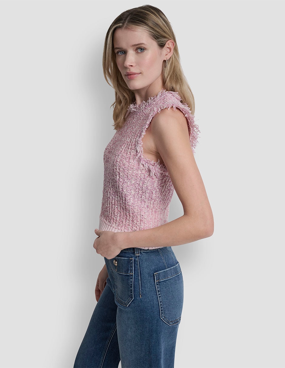 Top DKNY Jeans cuello redondo tirante ancho