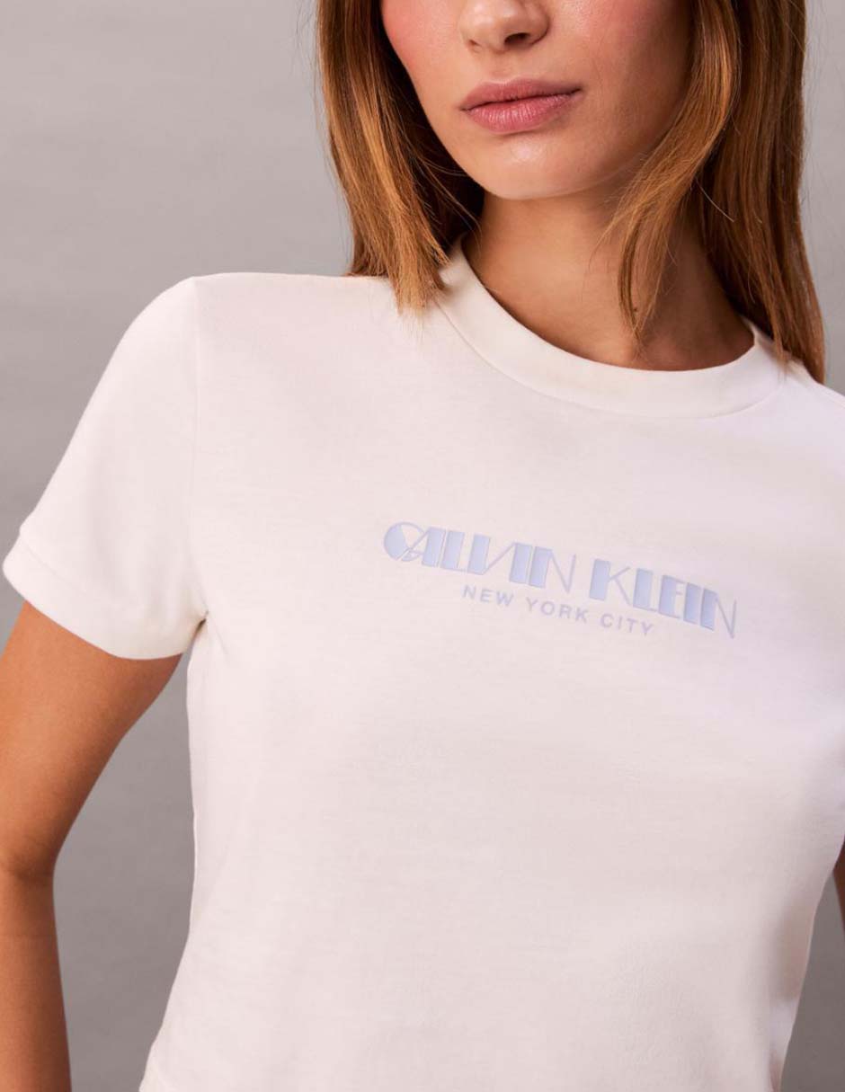 Playera manga corta cuello redondo mujer 3