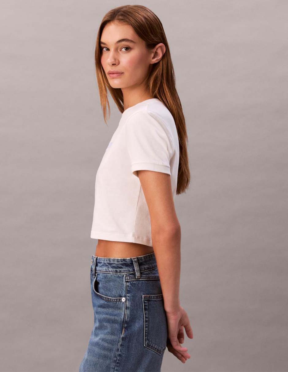 Playera manga corta cuello redondo mujer 2